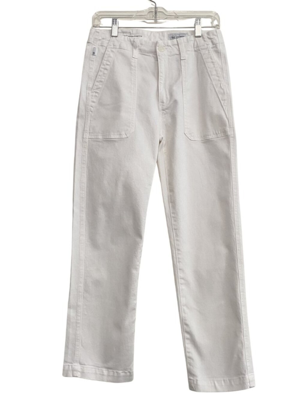 AG Analeigh High‑Rise Straight Crop Cloud Soft Denim Jeans